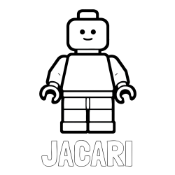 Online Created Coloring Page - JACARI Coloring Page and Easy LEGO Character Coloring Page