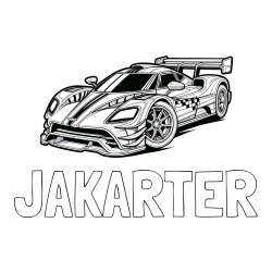 Online Created Coloring Page - JAKARTER Coloring Page and Coloring Page of a Futuristic Racing Car