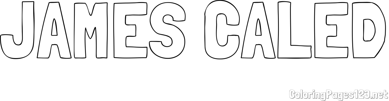 JAMES CALED Coloring Page