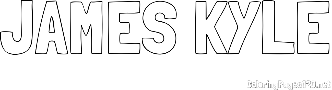 JAMES KYLE Coloring Page