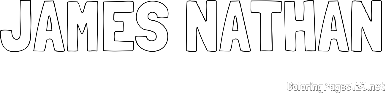 JAMES NATHAN Coloring Page