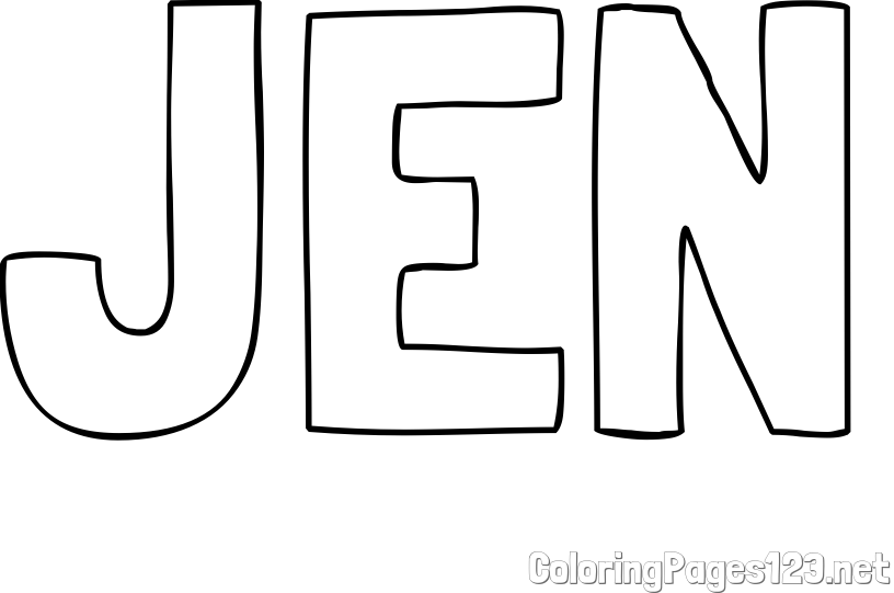JEN Coloring Page
