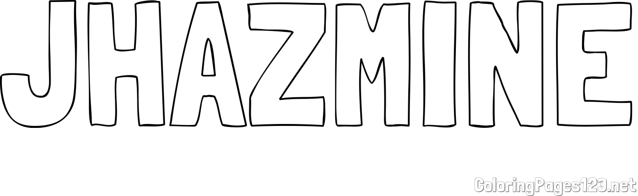 JHAZMINE Coloring Page
