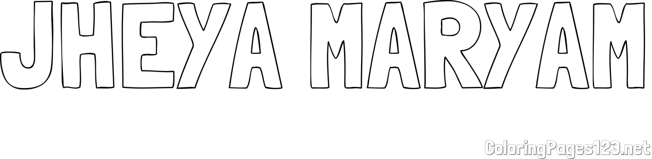 JHEYA MARYAM Coloring Page