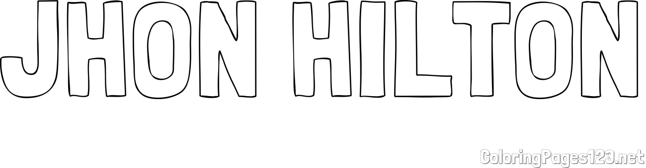 JHON HILTON Coloring Page