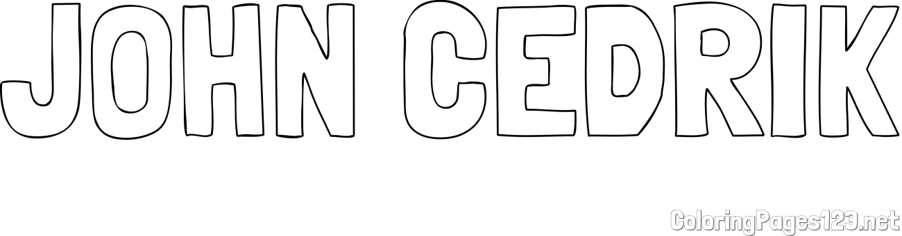 JOHN CEDRIK Coloring Page
