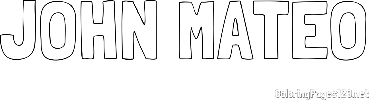 JOHN MATEO Coloring Page