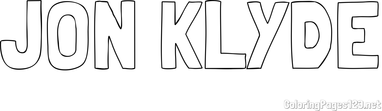JON KLYDE Coloring Page