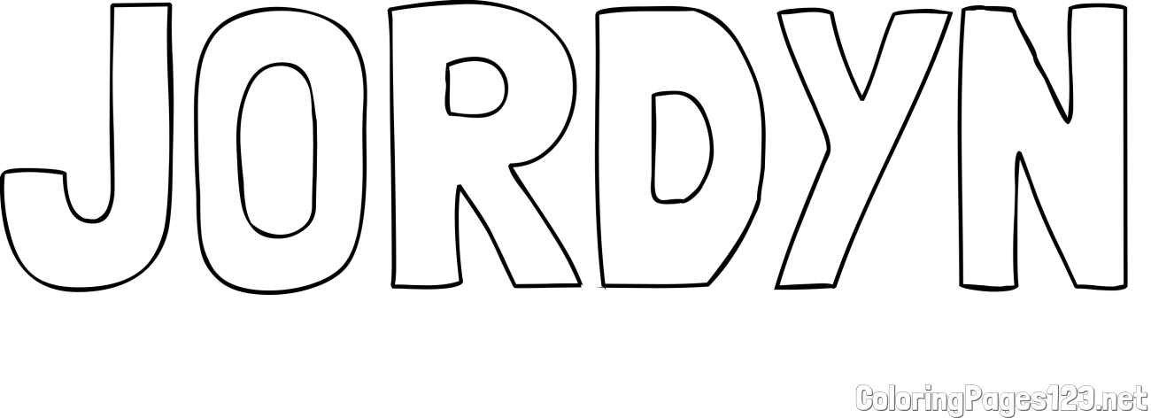 JORDYN Coloring Page
