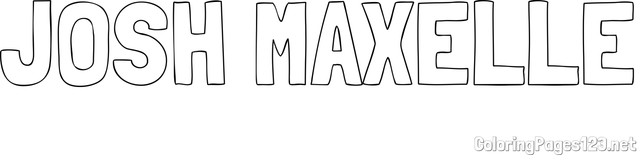 JOSH MAXELLE Coloring Page