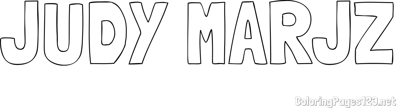 JUDY MARJZ Coloring Page