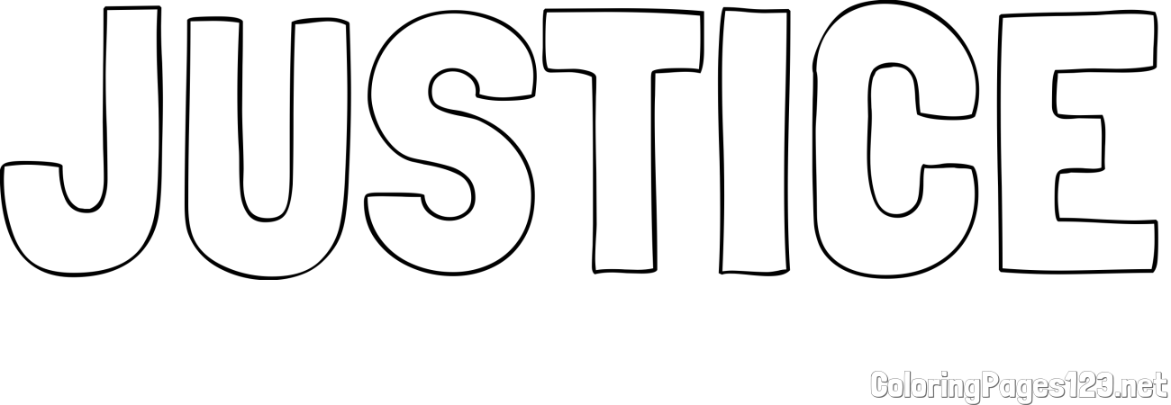 JUSTICE Coloring Page