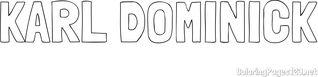 KARL DOMINICK Coloring Page