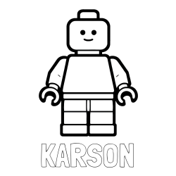Online Created Coloring Page - KARSON Coloring Page and Easy LEGO Character Coloring Page