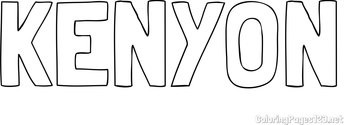 KENYON Coloring Page