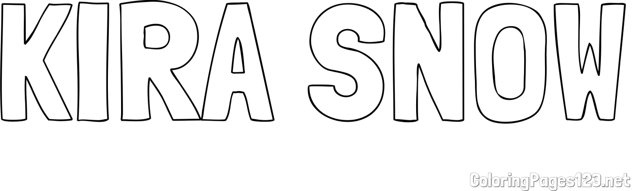 KIRA SNOW Coloring Page
