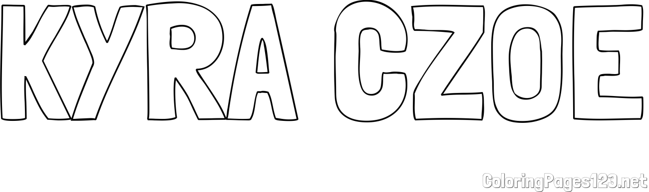 KYRA CZOE Coloring Page