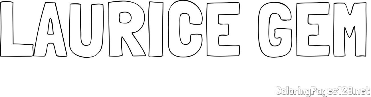 LAURICE GEM Coloring Page