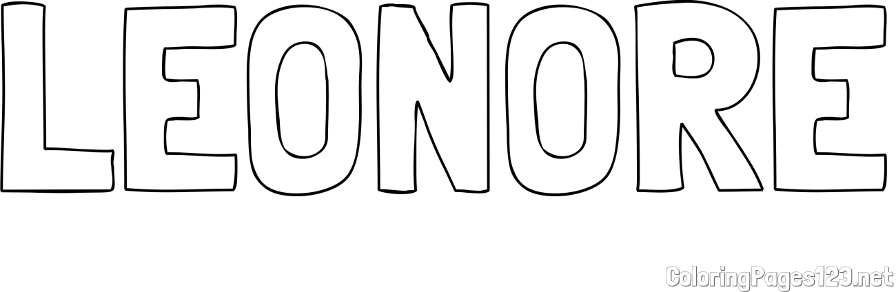 LÉONORE Coloring Page