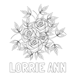 Online Created Coloring Page - LORRIE ANN Coloring Page and Rose Mandala Coloring Page
