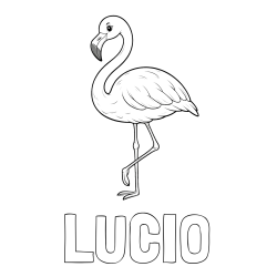 Online Created Coloring Page - LUCIO Coloring Page and Printable Coloring Page of a Flamingo
