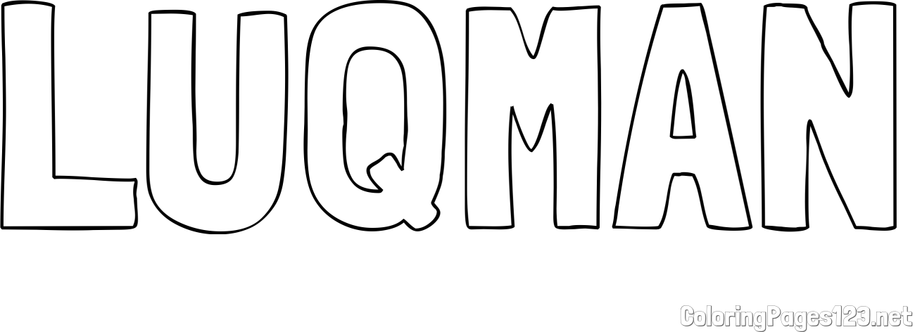 LUQMAN Coloring Page
