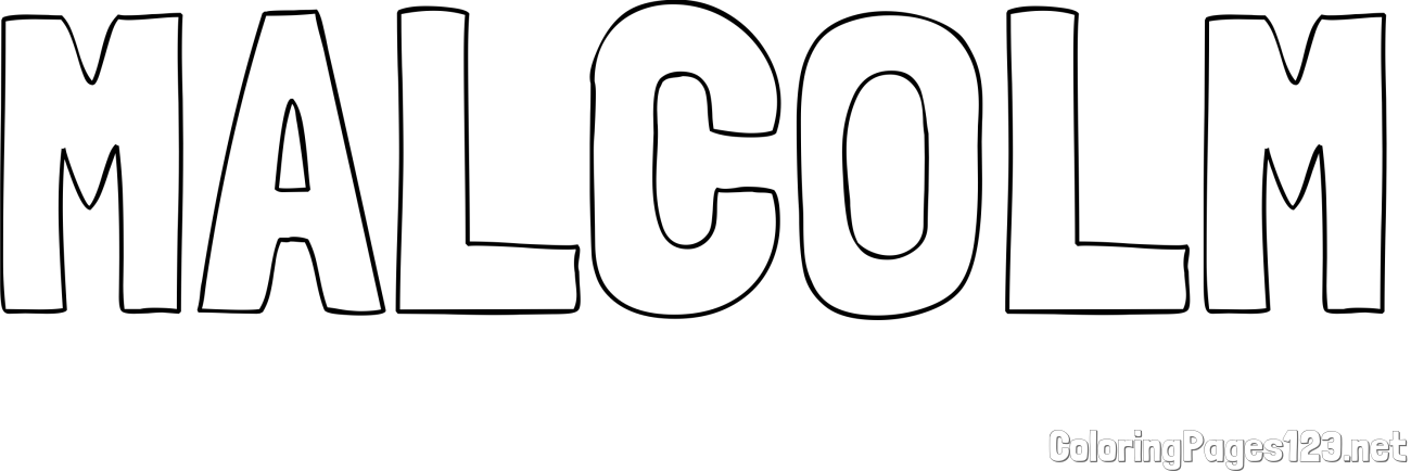 MALCOLM Coloring Page