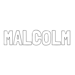 Online Created Coloring Page - MALCOLM Coloring Page