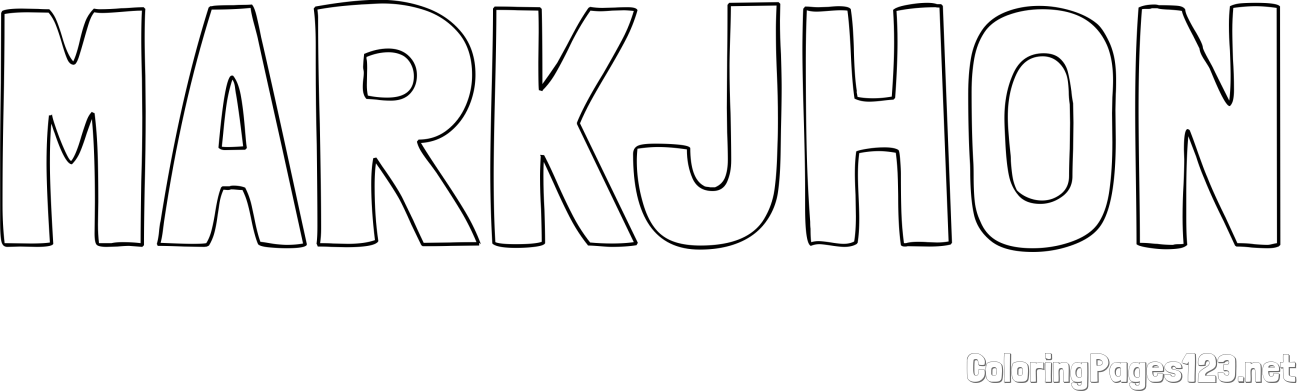 MARK-JHON Coloring Page