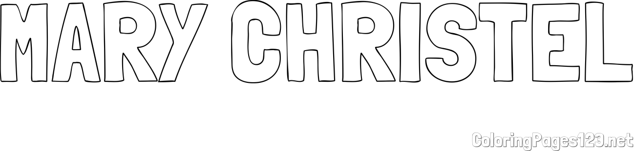 MARY CHRISTEL Coloring Page