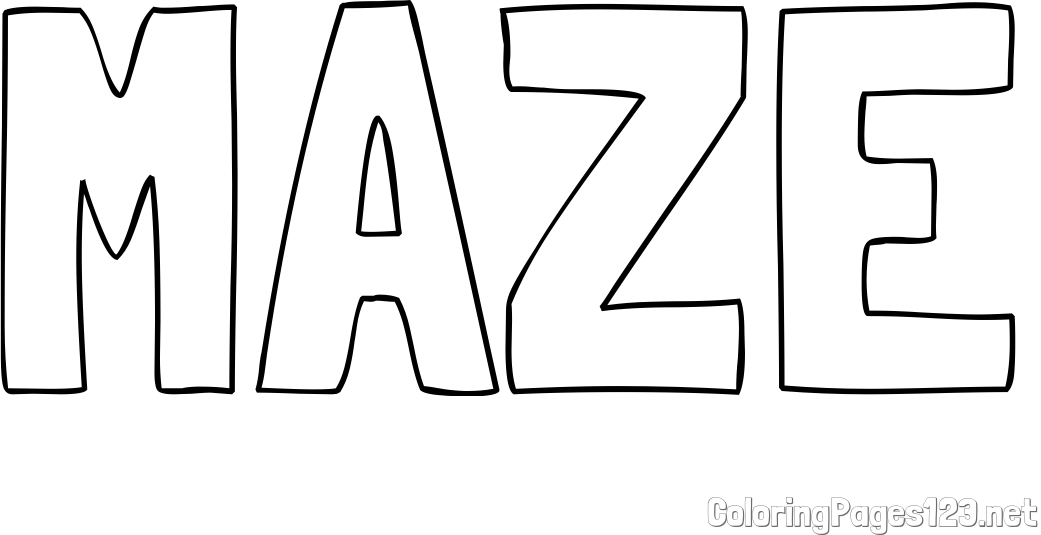 MAZE Coloring Page