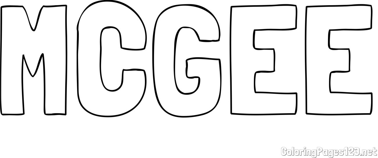 MCGEE Coloring Page