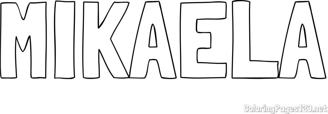 MIKAELA Coloring Page