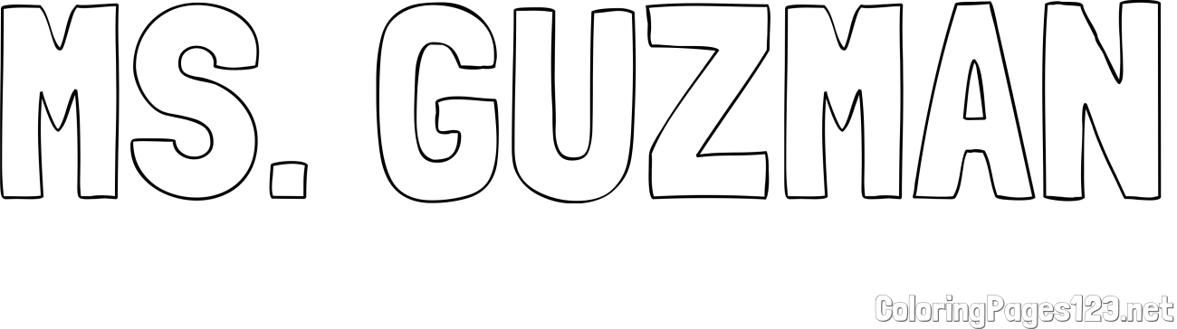 MS. GUZMAN Coloring Page