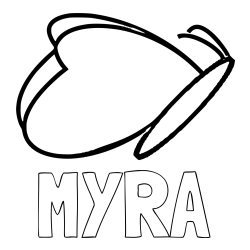 Online Created Coloring Page - MYRA Coloring Page and Butterfly Coloring Page for Preschool