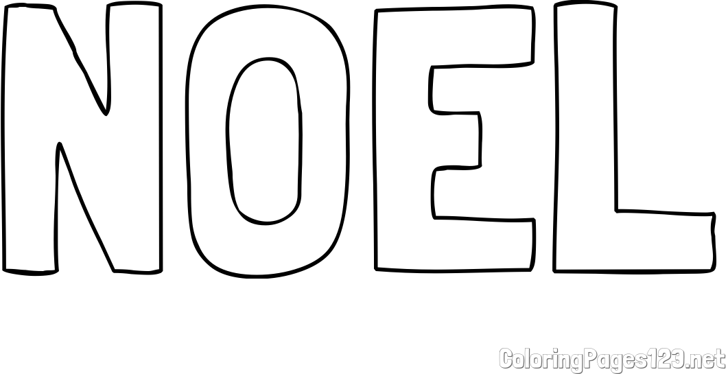 NOEL Coloring Page