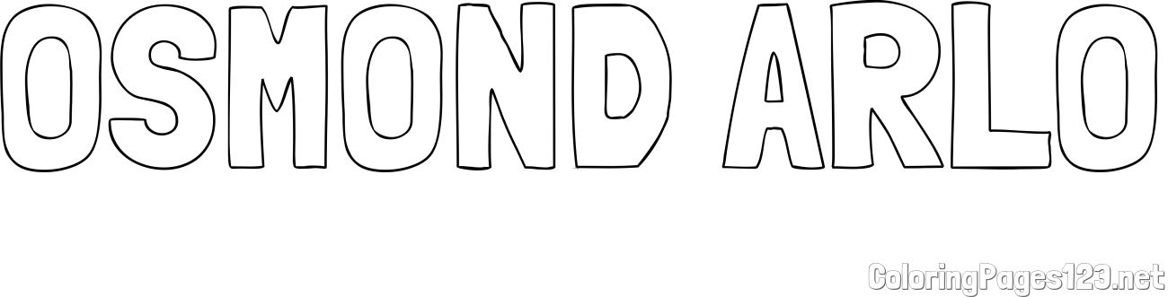 OSMOND ARLO Coloring Page