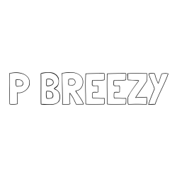 Online Created Coloring Page - P BREEZY Coloring Page