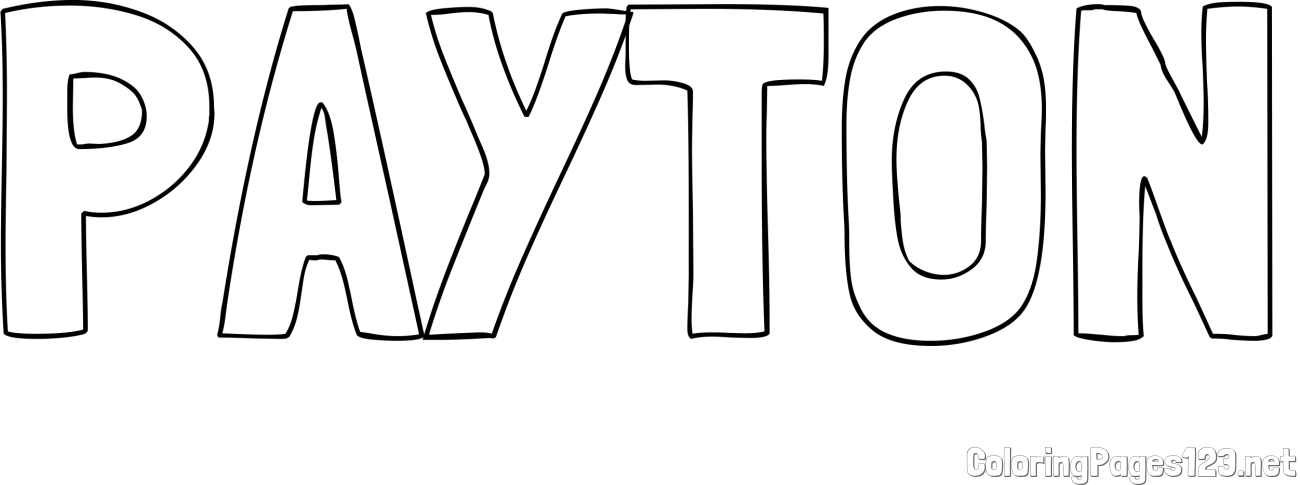 PAYTON Coloring Page