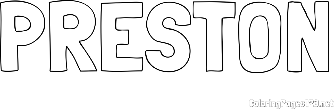 PRESTON Coloring Page