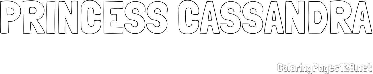 PRINCESS CASSANDRA Coloring Page