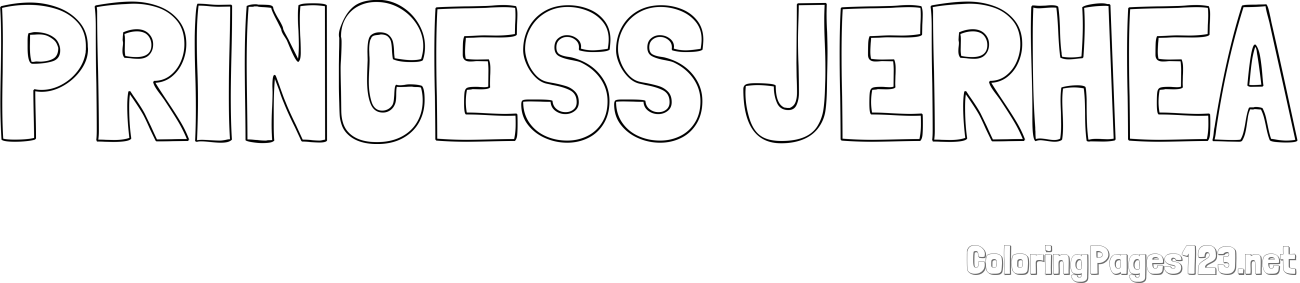 PRINCESS JERHEA Coloring Page