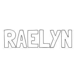 Online Created Coloring Page - RAELYN Coloring Page
