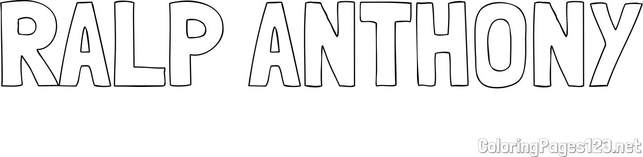 RALP ANTHONY Coloring Page