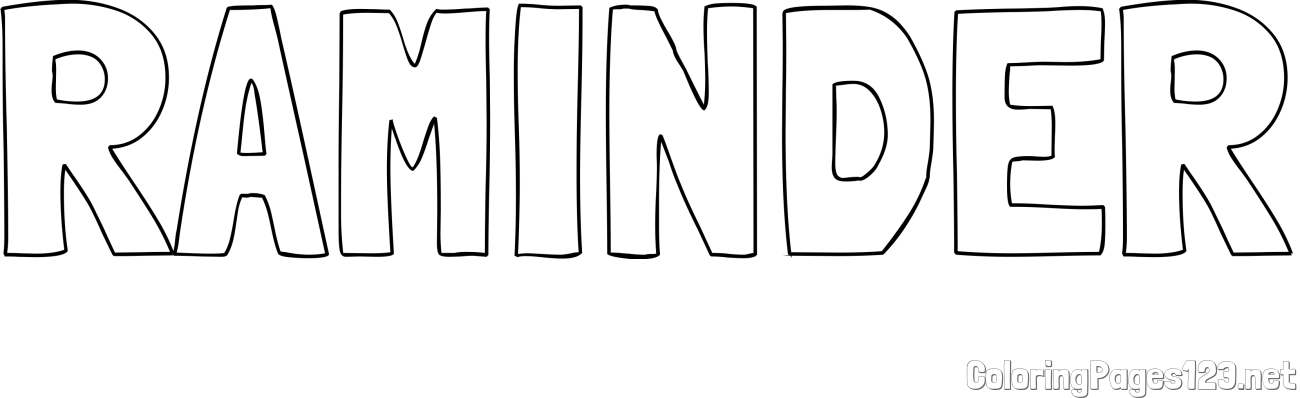 RAMINDER Coloring Page