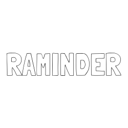 Online Created Coloring Page - RAMINDER Coloring Page