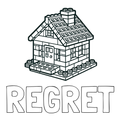 Online Created Coloring Page - REGRET Coloring Page and LEGO House Coloring Page