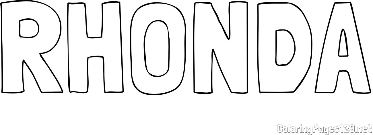RHONDA Coloring Page