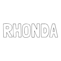Online Created Coloring Page - RHONDA Coloring Page