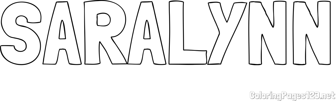 SARALYNN Coloring Page